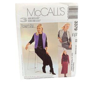 McCalls 3379 Women Dress Vest Sewing Pattern Sizes 14 - 20 uncut